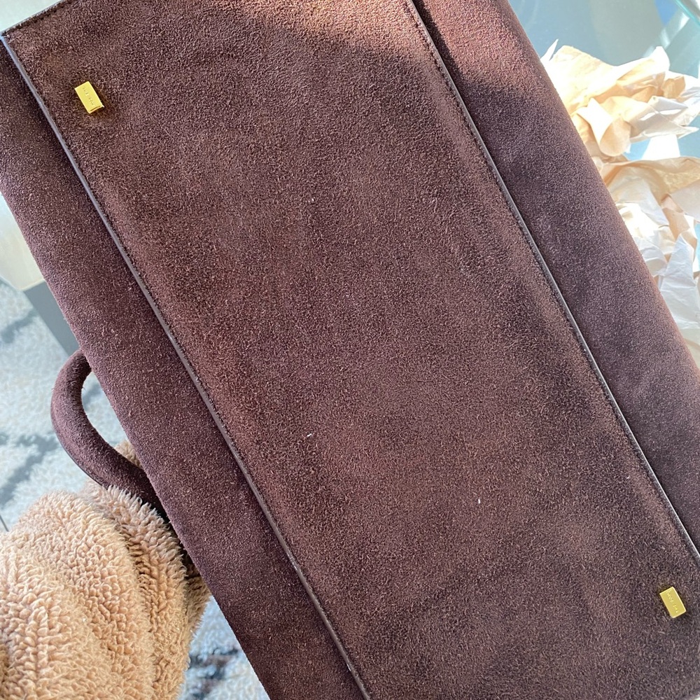 The Row Inspired Margaux Genuine Suede Bag Large - Picture 11 of 16